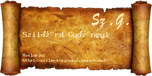 Szilárd Gyöngyi névjegykártya