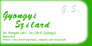 gyongyi szilard business card